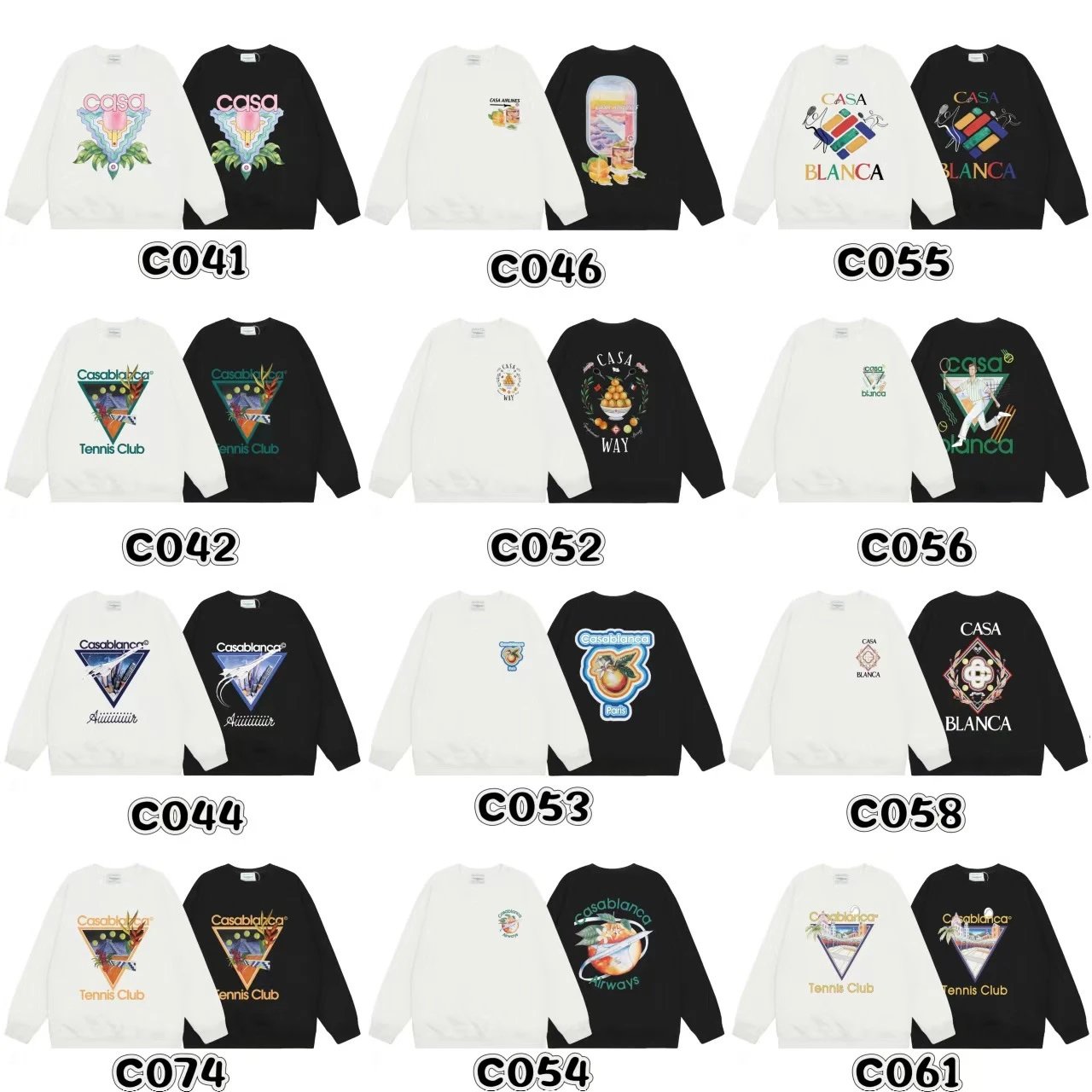 Casablanca Black Long Sleeve Sweatshirt