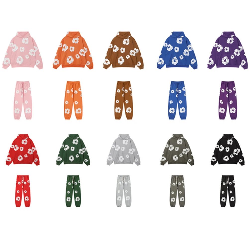 Hooded sweatshirt trousers men's and women's high 