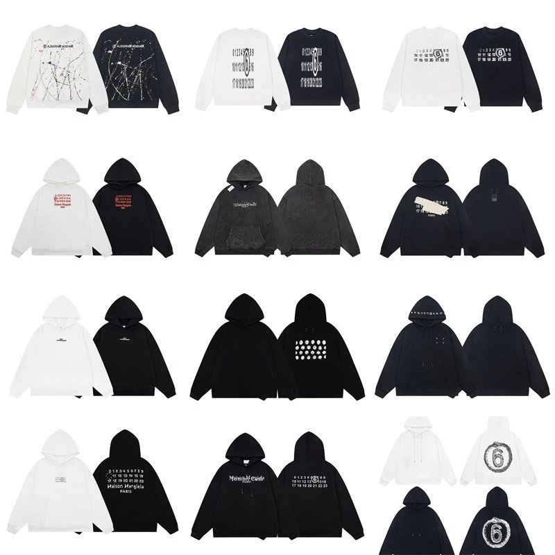 Black and White Graphic Hoodies