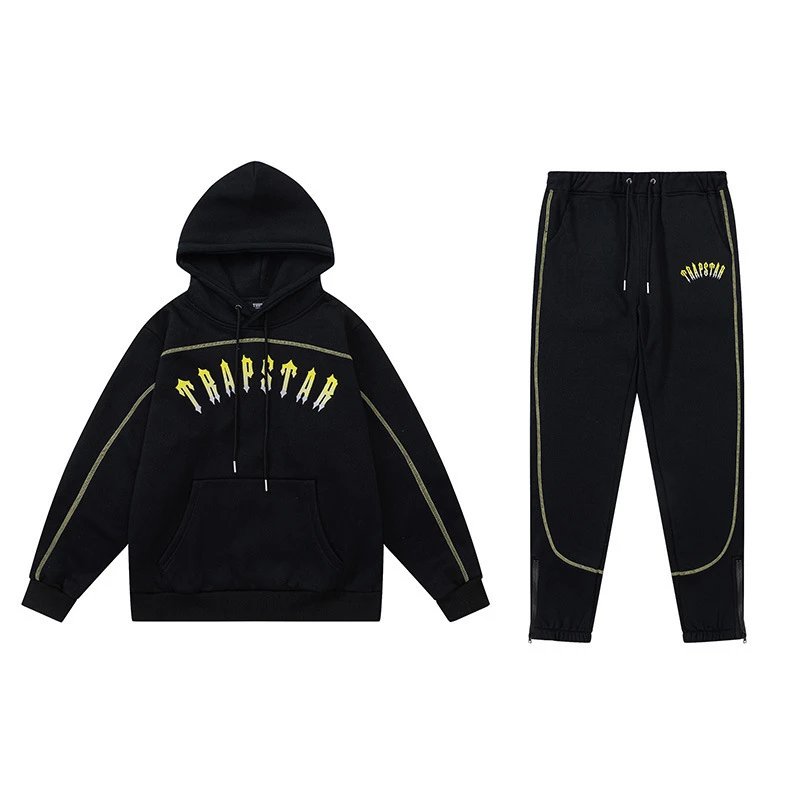 Trapstar Black Hoodie and Sweatpants Set