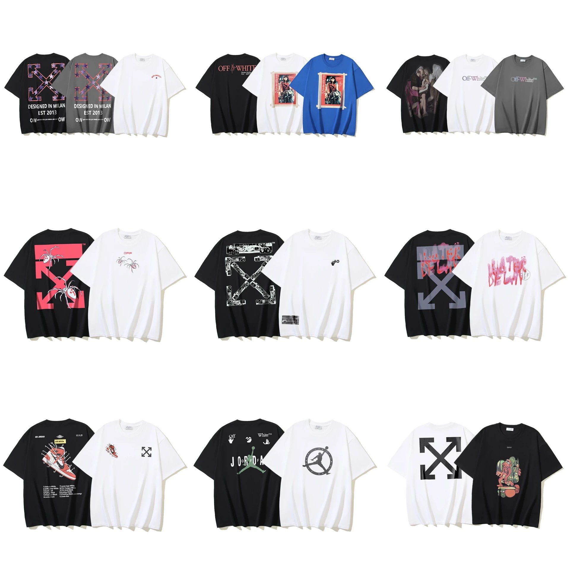 Off-White Black and White Graphic T-Shirt Collection
