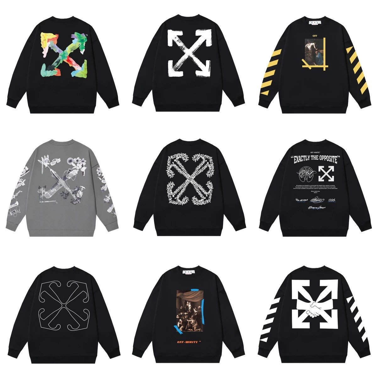 Off-White Black Long Sleeve Sweatshirt