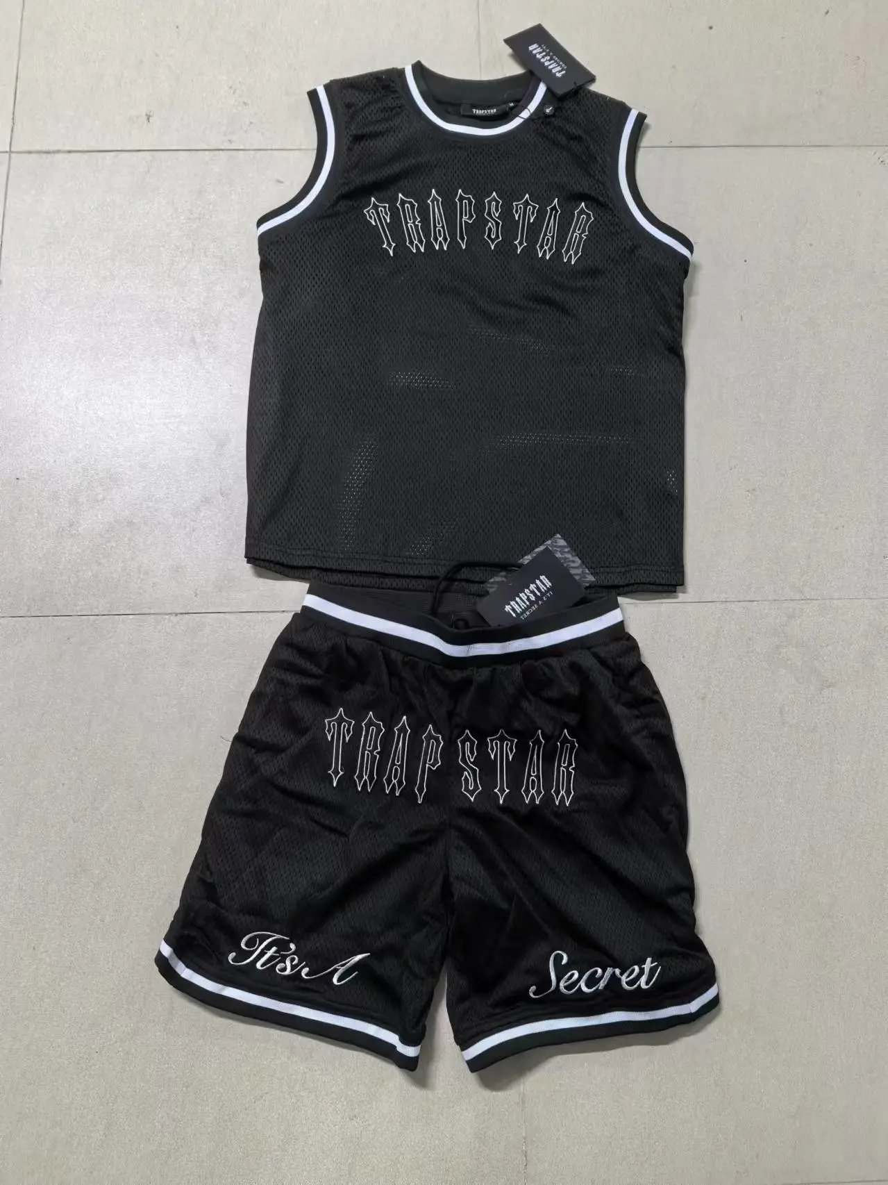Trapstar Black Jersey and Shorts Set