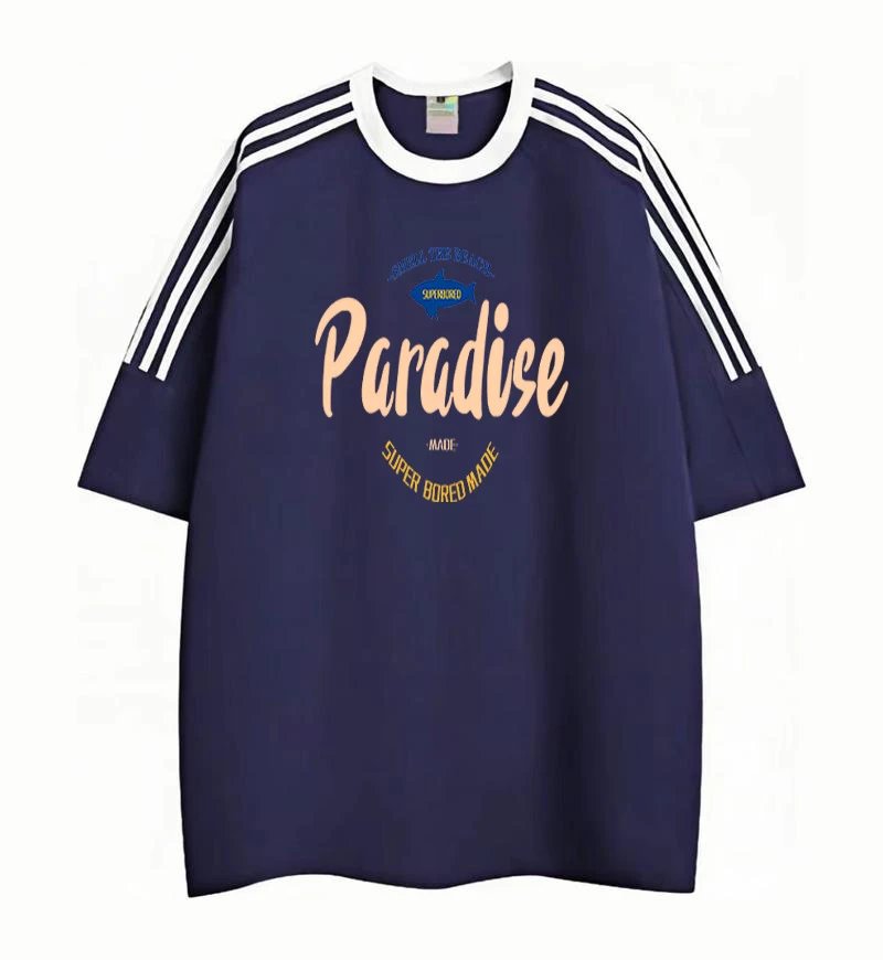 Design Super Bored Made Paradise Navy T-Shirt T-Shirts