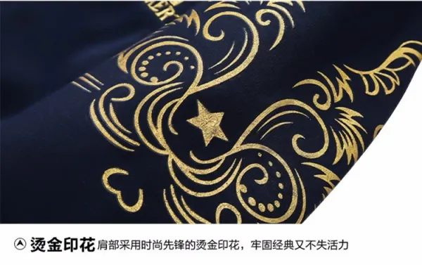 Design Classilal Embroidered Fleece-Lined Hoodie and Sweatpants Set Navy Tracksuit - 15