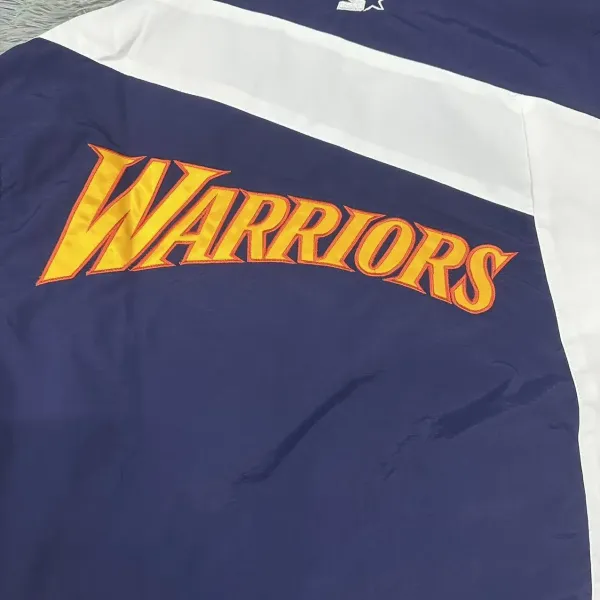 Design Starter x Golden State Warriors Colorblock Windbreaker Jacket Outerwear - 10
