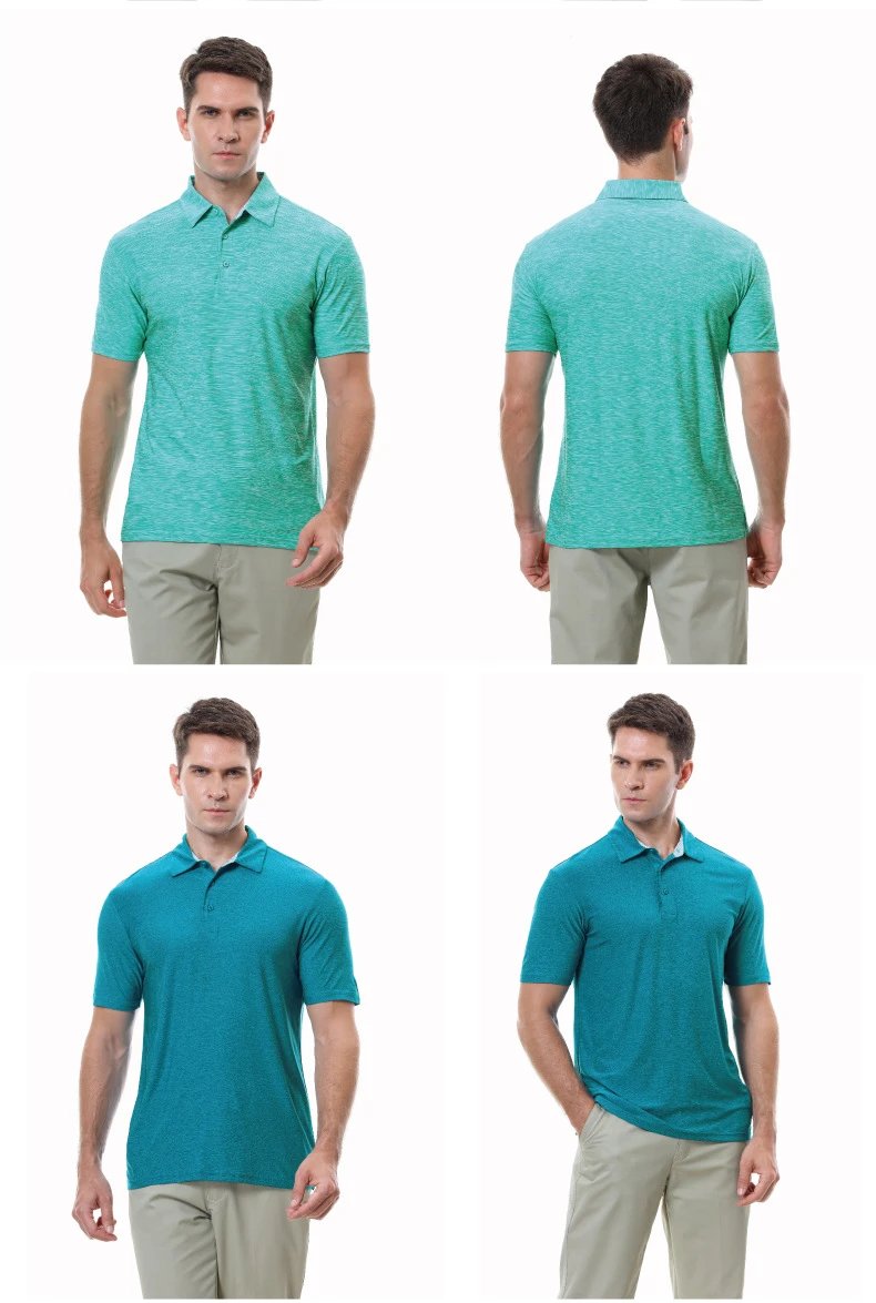 Design Heather Gray Melange Polo Shirt - 15