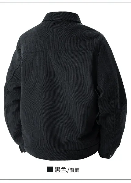 Design Corduroy Work Jacket Beige Outerwear - 10