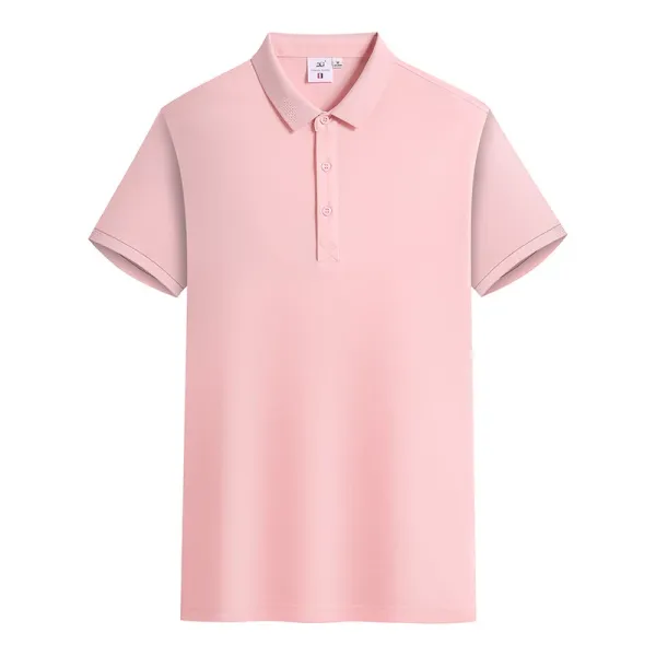Design Classic Fit Pink Polo Shirt Tops.polo - 1