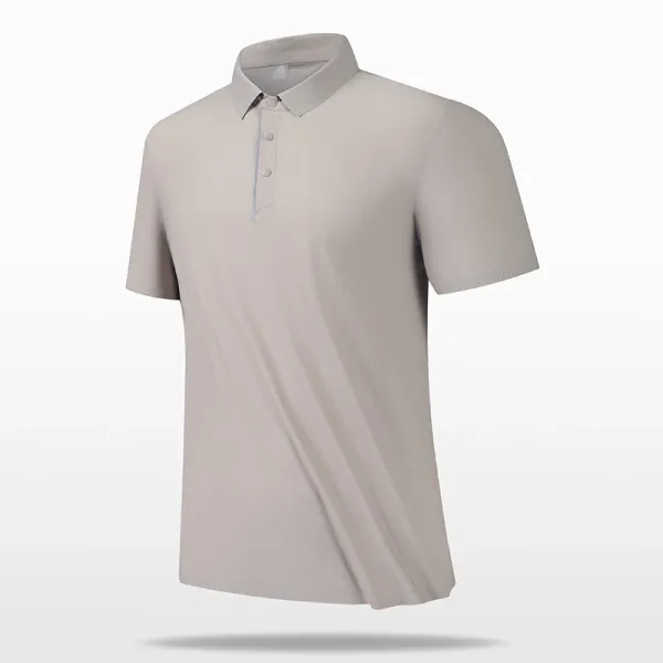 Design Minimalist Piqué Polo Beige Tops Polo - 1