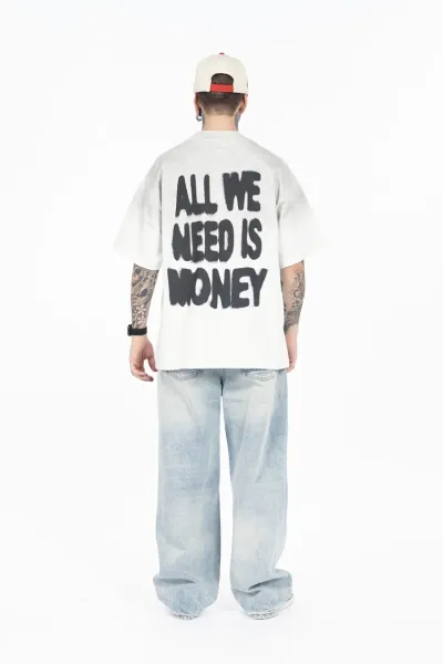 Design Restricted Graphic Print White T-Shirt - 18