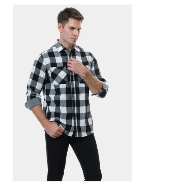 Design Red and Black Buffalo Plaid Shirt Tops Shirt - 15