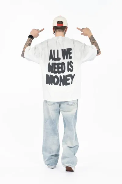 Design Restricted Graphic Print White T-Shirt - 15