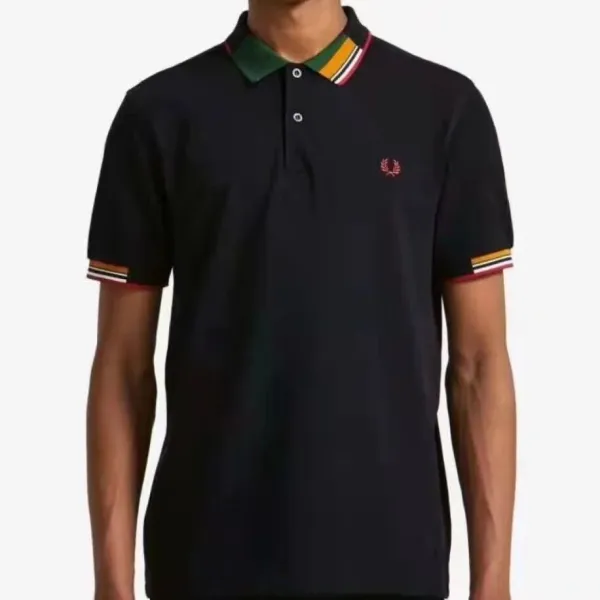 Fred Perry M12 Twin Tipped Polo Navy Polo Shirt - 1