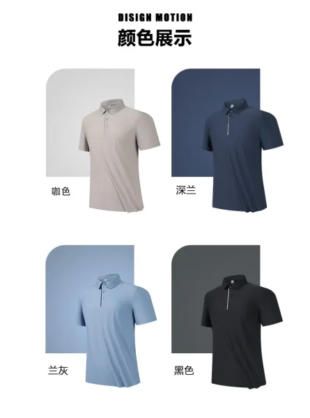Design Minimalist Zip-Placket Black Polo Tops Polo - 6