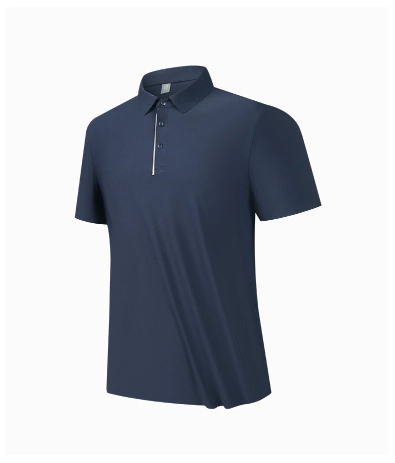 Design Minimalist Zip-Placket Black Polo Tops Polo - 11