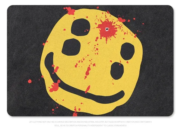 Design LOG Smiley Face Distressed Black T-Shirt T-Shirts - 20