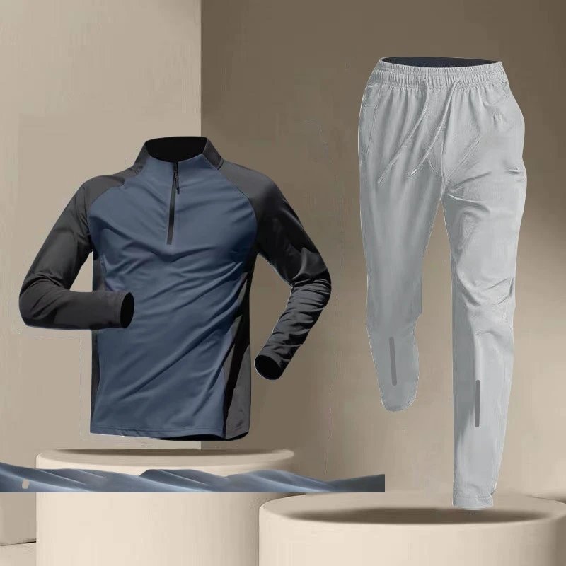 Performance Half-Zip Base Layer Top and Reflective Jogger Pants
