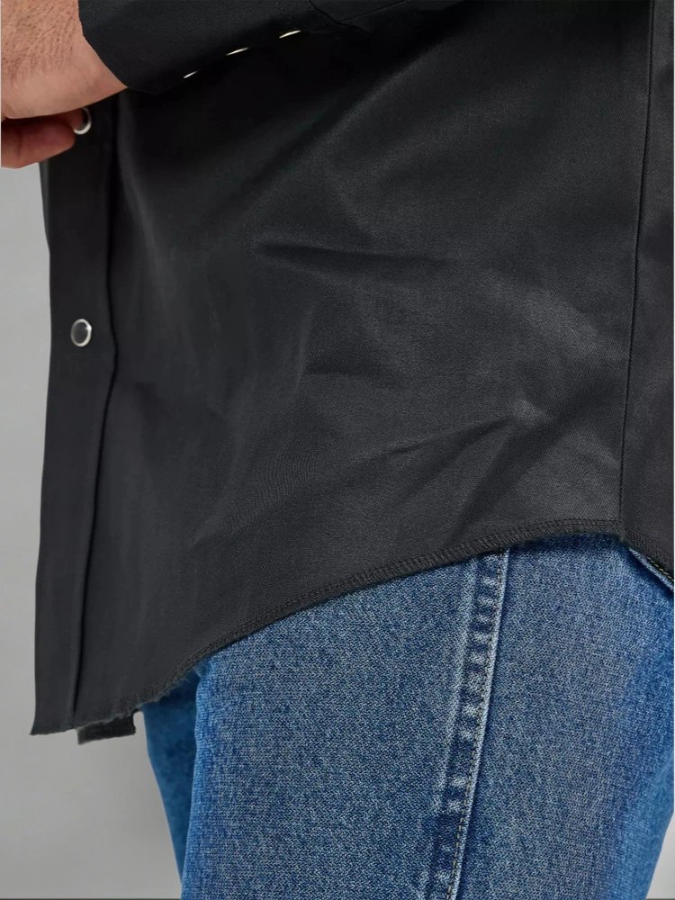 Design Red Western-Style Shirt with Flap Pockets and Blue Denim Jeans Shirt - 11