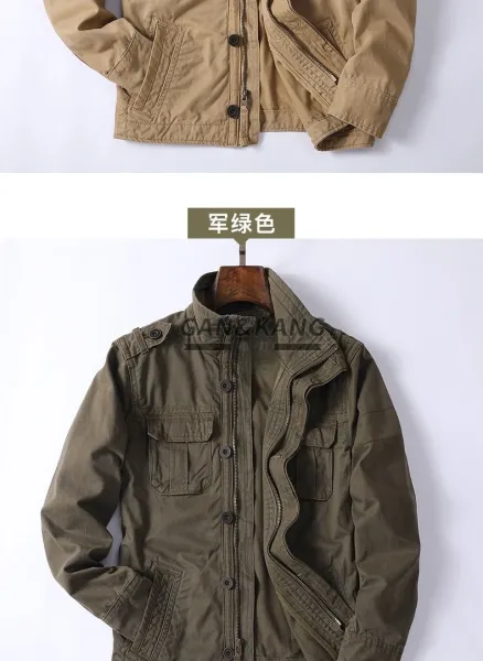 Design Camouflage Military-Style Field Jacket Multicolor Outerwear Outerwear.jacket - 9