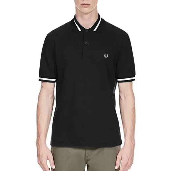 Fred Perry Twin Tipped Polo Olive Green Polo Polo Shirt - 13