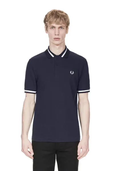 Fred Perry Twin Tipped Polo Olive Green Polo Polo Shirt - 14