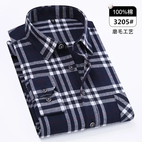 Design Classic Plaid Navy Shirt - 1