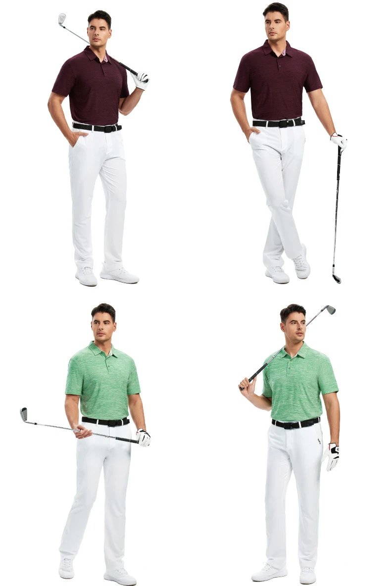 Design Heather Gray Melange Polo Shirt - 9