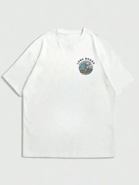 Design Surf Apparel Co Long Board Graphic Shirt Navy Shirt - 13