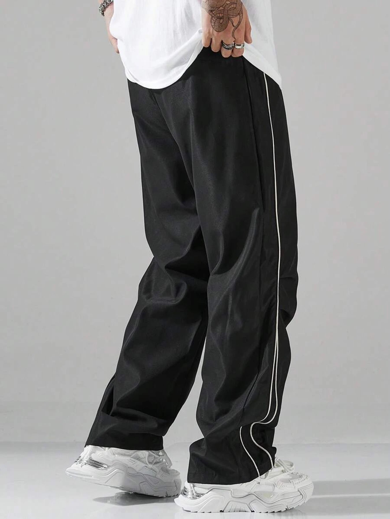 Off-White Cargo Pants Beige with Black Stripe Pants - 11
