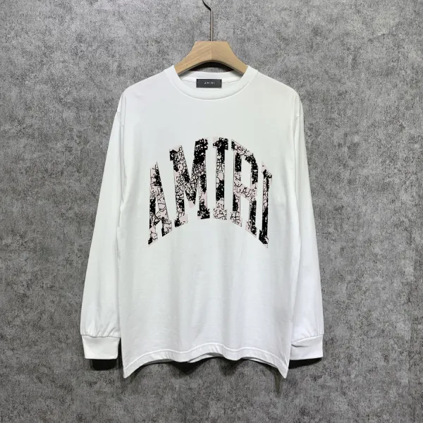 Amiri Arch Logo Distressed Gray Sweatshirt Sweater - 4