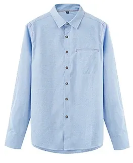 Design Paolo SIRUM Button-Down Shirt Light Blue Oxford Shirt - 7