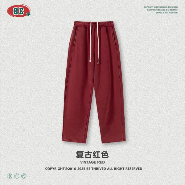 Design BE Thrived Vintage Red Sweatpants - 1