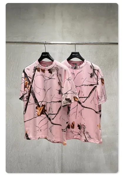 Design BE Thrived Camo Print Light Pink T-Shirt T-Shirts - 25