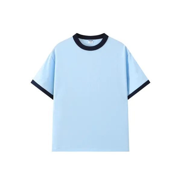 Design Ringer T-Shirt Light Blue / Navy - 1
