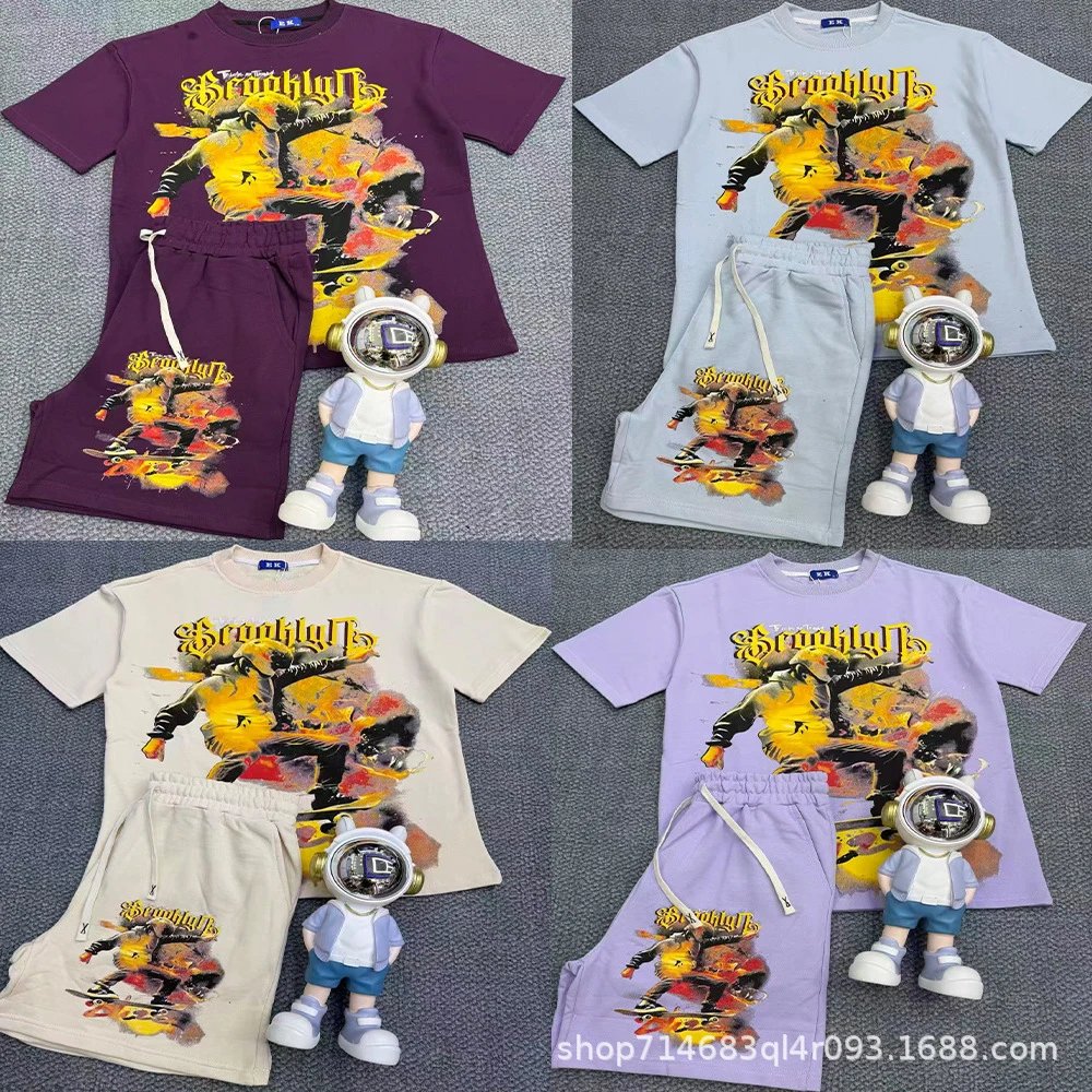 Hellstar Present Eagle Graphic T-Shirt and Sweatpants Set Multicolor - 19