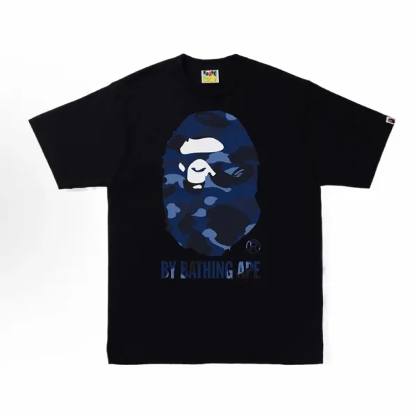 A Bathing Ape Camo Ape Head Black T-Shirt - 1