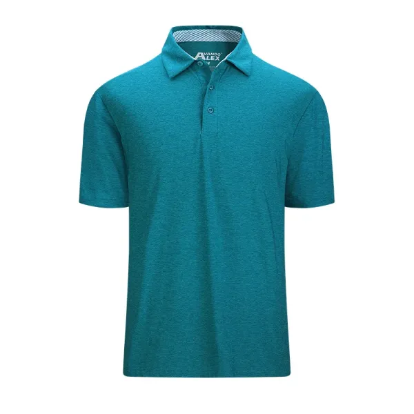 Design Avandco Alex Teal Heather Polo Tops Polo - 1