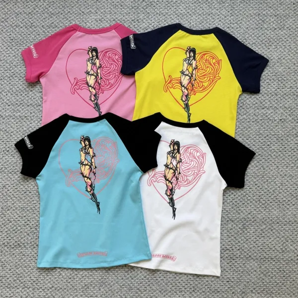 Chrome Hearts Deadly Doll Raglan T-Shirt White / Black - 4