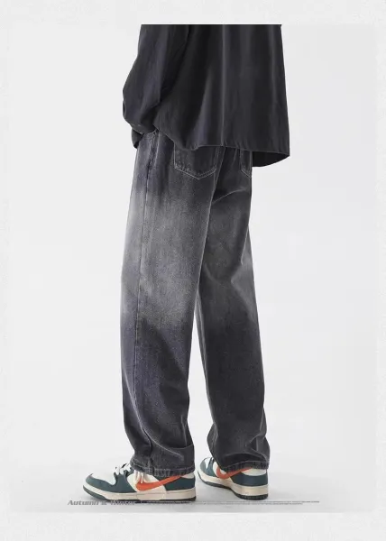 Design CDOC SK Fashion Graphic Oversized Hoodie and Washed Gray Wide-Leg Jeans Two-Piece Set - 17