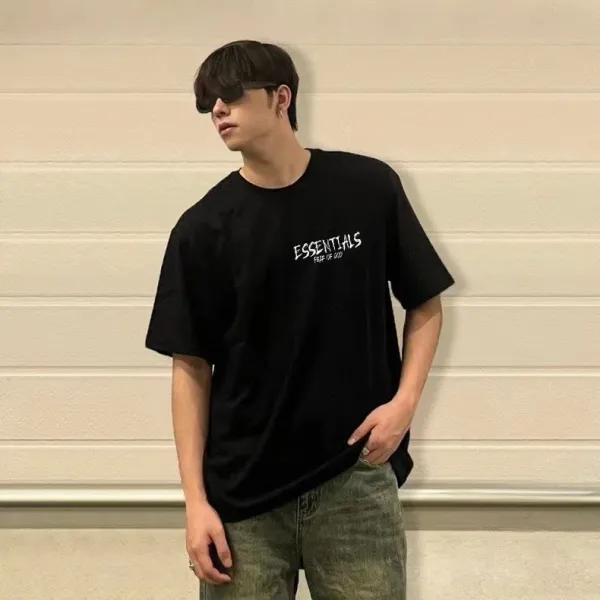 Fear of God Essentials Logo Print White T-Shirt - 9