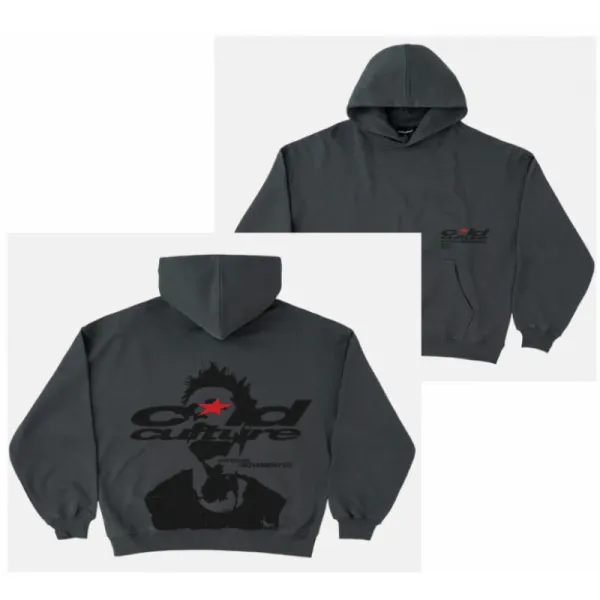 Vetements x Cold Culture Graphic Hoodie Charcoal Gray Hoodie - 1