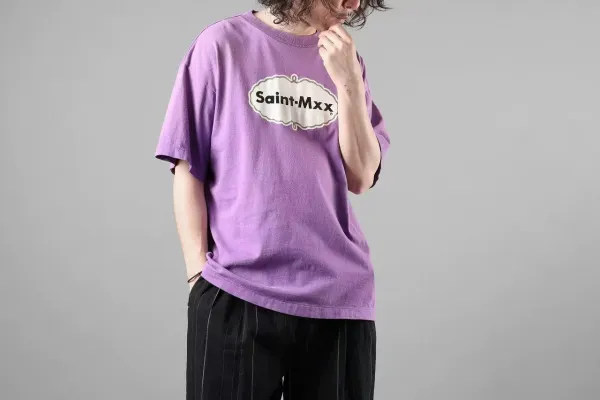 Design Saint-Mxx Logo Graphic T-Shirt Purple T-Shirts - 6
