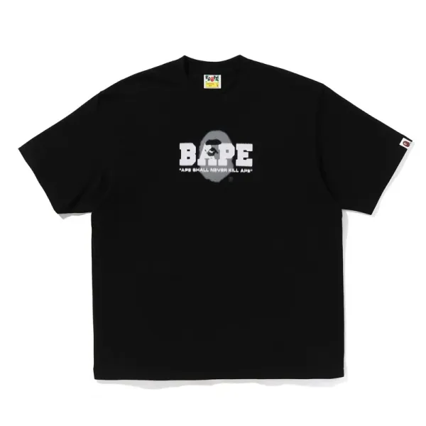 A Bathing Ape Zipper Shark T-Shirt Black - 5