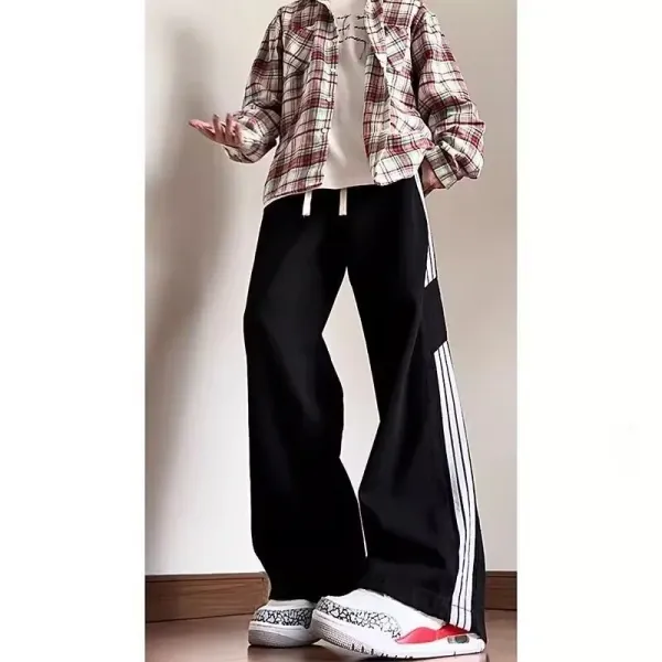 Adidas Originals Track Pants Black with White Stripes Pants - 1