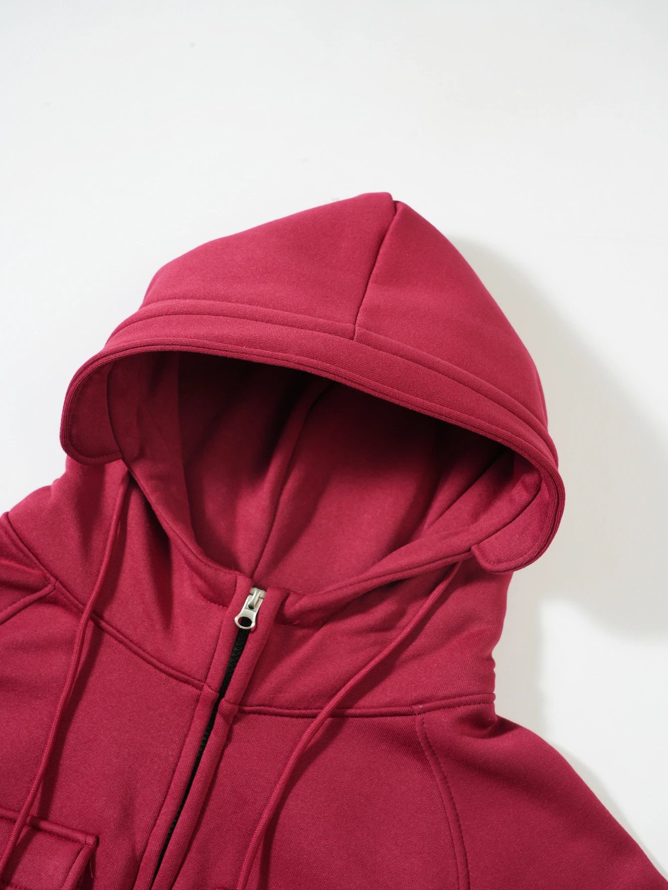Design Zip-Up Hoodie with Utility Pockets Charcoal Gray Hoodie - 27