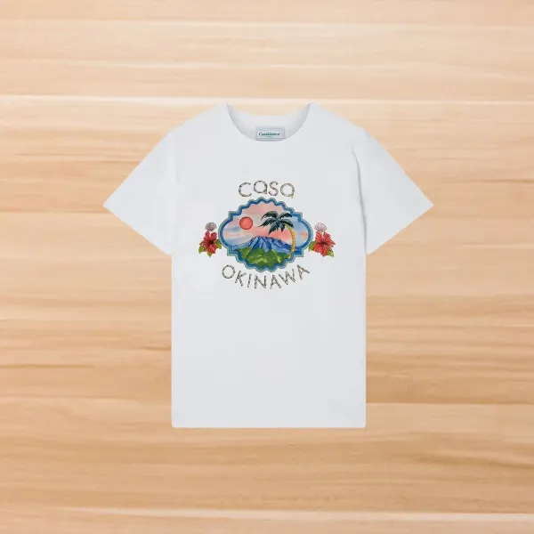 Casablanca Casa Okinawa Graphic Print White T-Shirt - 1
