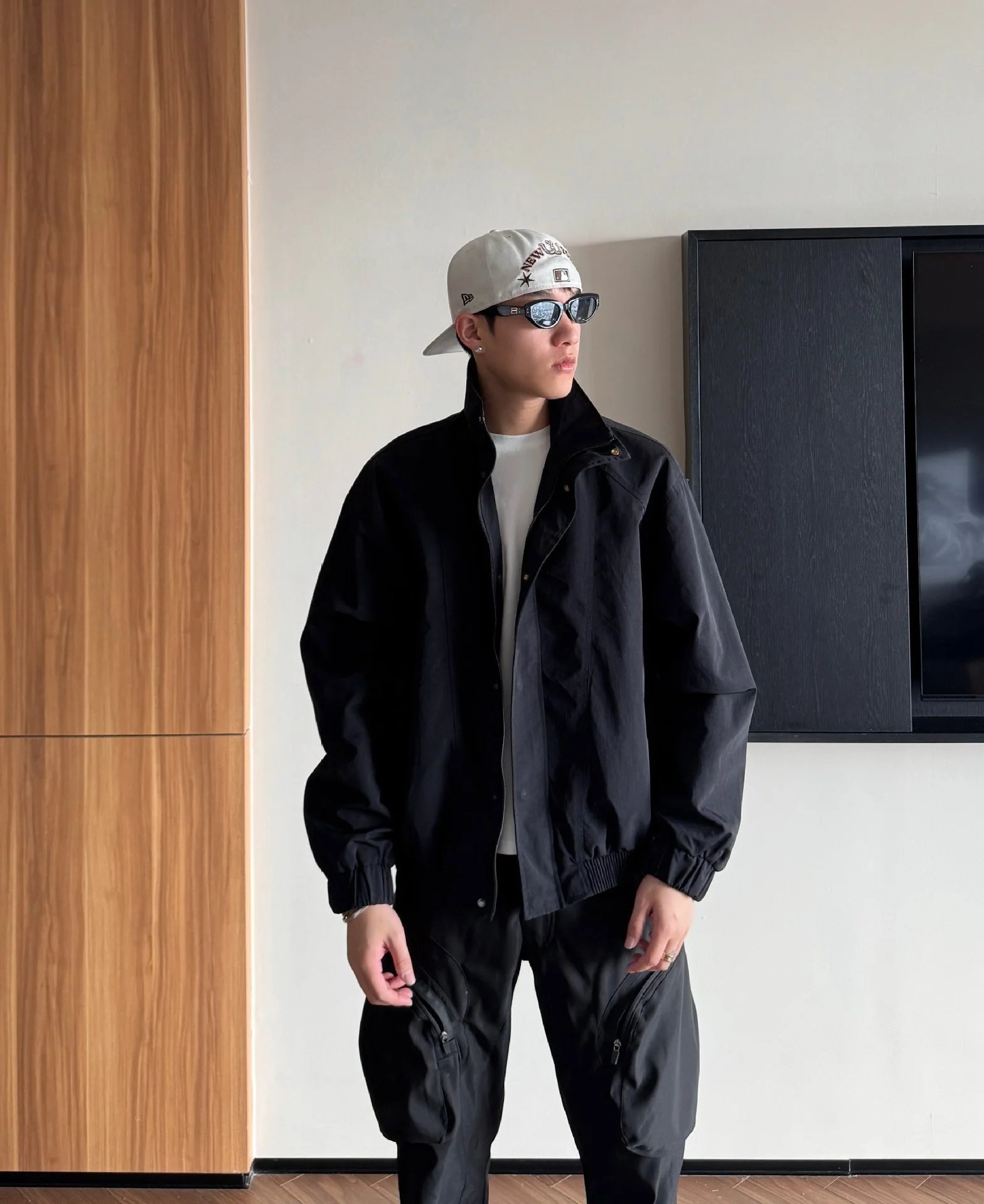 Design Bomber Jacket Olive Gray Outerwear - 21