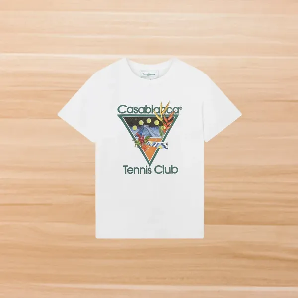 Casablanca Tennis Club Graphic T-Shirt White - 1