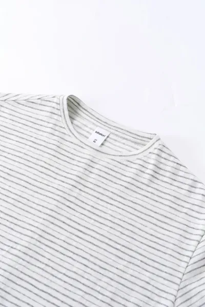 Design Striped Relaxed Fit T-Shirt White / Gray - 28